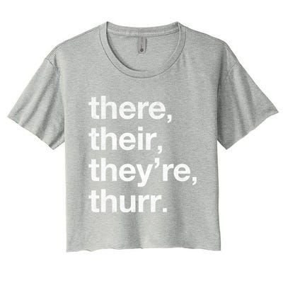 There Their They’Re Thurr. Women's Crop Top Tee