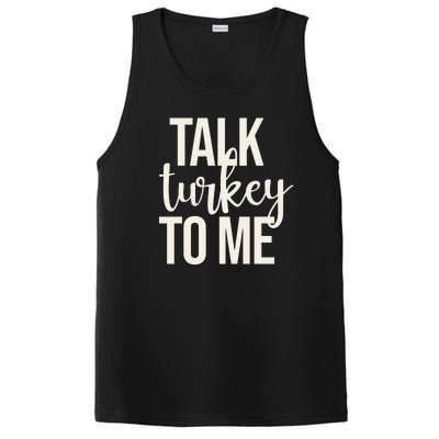 Talk Turkey To Me Funny Thanksgiving Holiday PosiCharge Competitor Tank