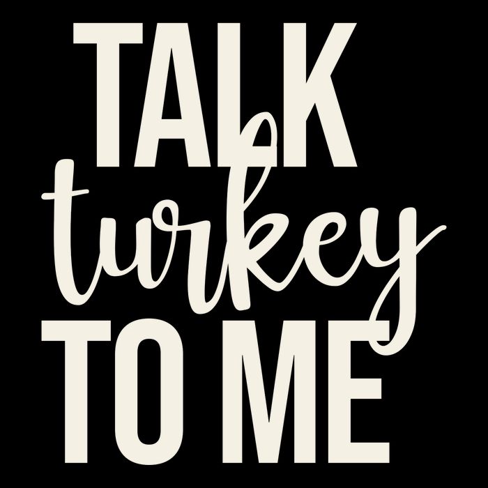 Talk Turkey To Me Funny Thanksgiving Holiday Zip Tote Bag