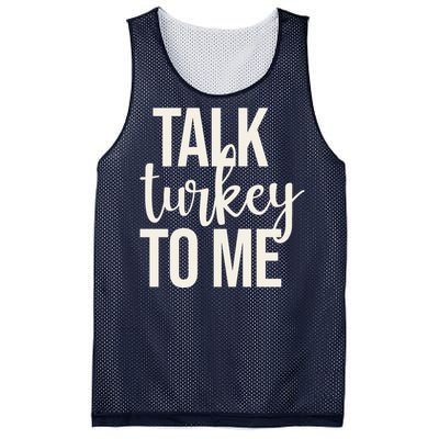 Talk Turkey To Me Funny Thanksgiving Holiday Mesh Reversible Basketball Jersey Tank