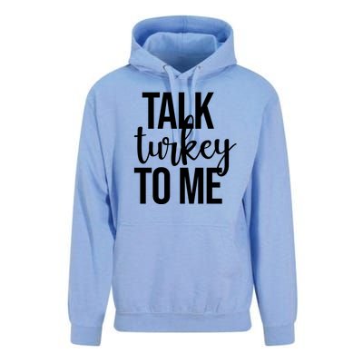 Talk Turkey To Me Funny Thanksgiving Holiday Unisex Surf Hoodie