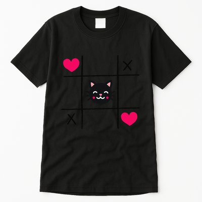 Tic Toe Tac Cat Cute Feline Kitten Tabby Love Valentines Day Tall T-Shirt