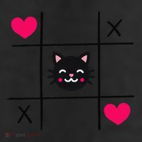 Tic Toe Tac Cat Cute Feline Kitten Tabby Love Valentines Day 25L Jumbo Tote
