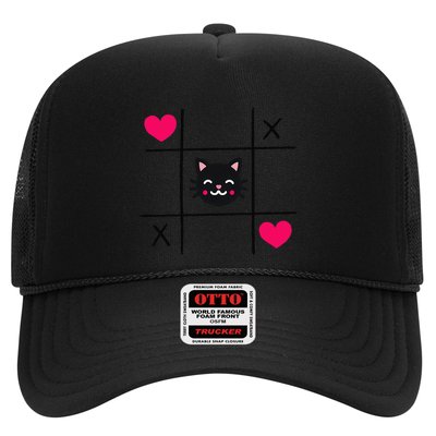 Tic Toe Tac Cat Cute Feline Kitten Tabby Love Valentines Day Trucker Hat