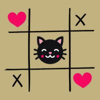 Tic Toe Tac Cat Cute Feline Kitten Tabby Love Valentines Day Button