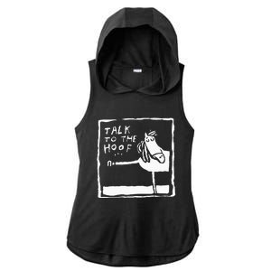 Talk To The Hoof Horseback Riding Ladies PosiCharge Tri-Blend Wicking Draft Hoodie Tank