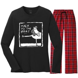 Talk To The Hoof Horseback Riding Women's Long Sleeve Flannel Pajama Set 