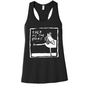 Talk To The Hoof Horseback Riding Women's Racerback Tank