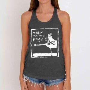 Talk To The Hoof Horseback Riding Women's Knotted Racerback Tank