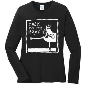 Talk To The Hoof Horseback Riding Ladies Long Sleeve Shirt