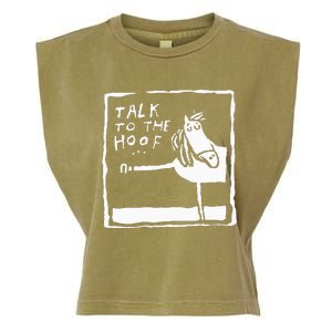 Talk To The Hoof Horseback Riding Garment-Dyed Women's Muscle Tee