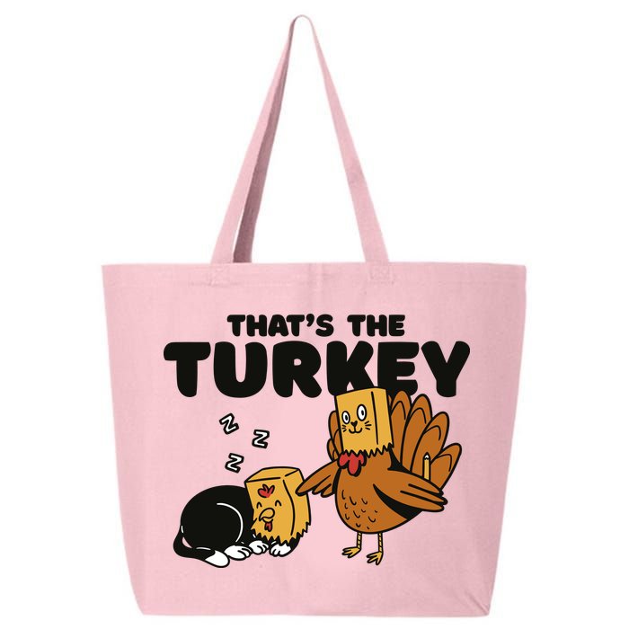That's The Turkey Funny Thanksgiving Cat 25L Jumbo Tote