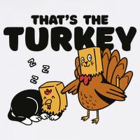 That's The Turkey Funny Thanksgiving Cat Cooling Performance Crew T-Shirt