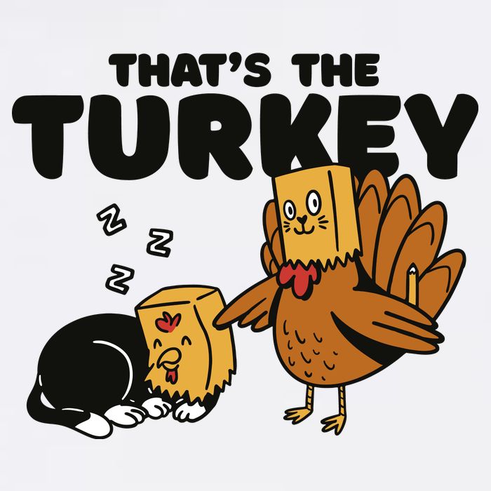 That's The Turkey Funny Thanksgiving Cat Cooling Performance Crew T-Shirt