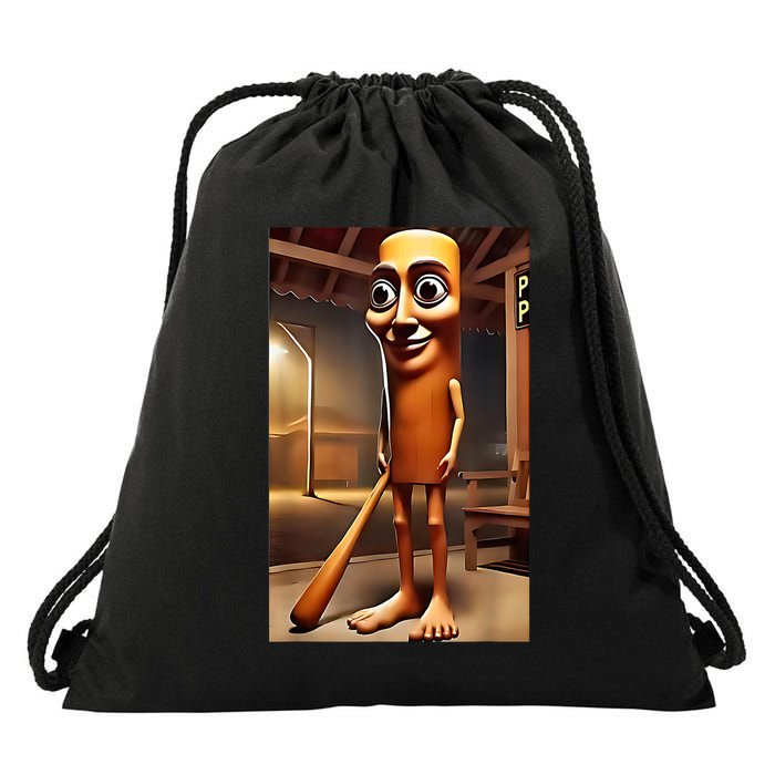 Tung Tung Tung Sahur - Italian Brainrot Meme  Drawstring Bag