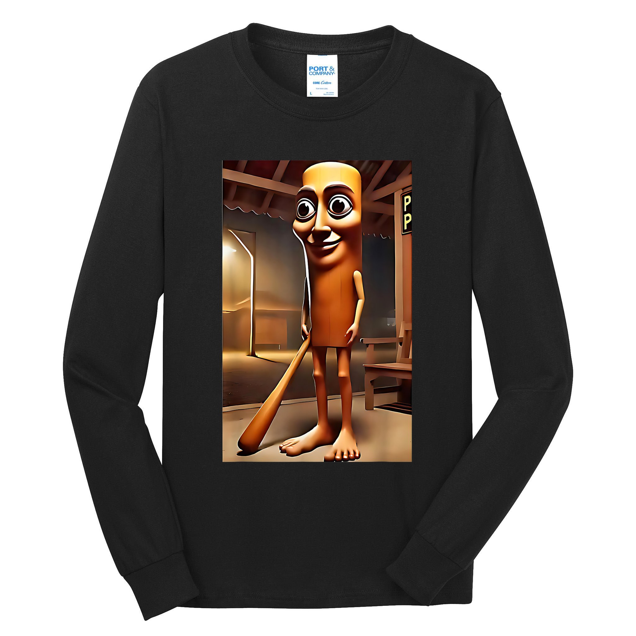 Tung Tung Tung Sahur - Italian Brainrot Meme  Tall Long Sleeve T-Shirt