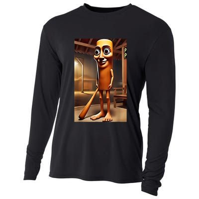 Tung Tung Tung Sahur - Italian Brainrot Meme  Cooling Performance Long Sleeve Crew