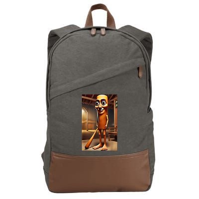 Tung Tung Tung Sahur - Italian Brainrot Meme  Cotton Canvas Backpack