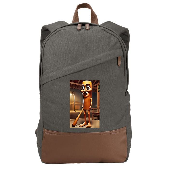 Tung Tung Tung Sahur - Italian Brainrot Meme  Cotton Canvas Backpack
