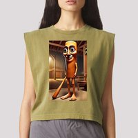 Tung Tung Tung Sahur - Italian Brainrot Meme  Garment-Dyed Women's Muscle Tee