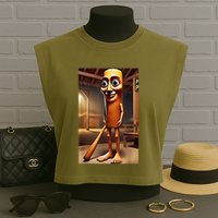 Tung Tung Tung Sahur - Italian Brainrot Meme  Garment-Dyed Women's Muscle Tee