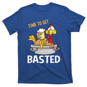 Turkey Time To Get Basted Retro Happy Thanksgiving Gift T-Shirt