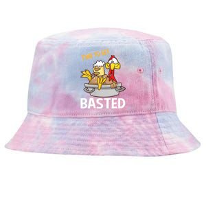 Turkey Time To Get Basted Retro Happy Thanksgiving Gift Tie-Dyed Bucket Hat