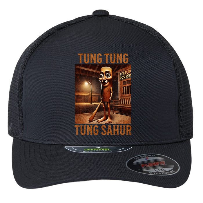 Tung Tung Tung Sahur Italian Brainrot Meme Flexfit Unipanel Trucker Cap