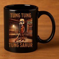 Tung Tung Tung Sahur Italian Brainrot Meme 11oz C Handle Ceramic Mug