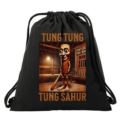 Tung Tung Tung Sahur Italian Brainrot Meme Drawstring Bag