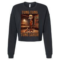 Tung Tung Tung Sahur Italian Brainrot Meme Cropped Pullover Crew