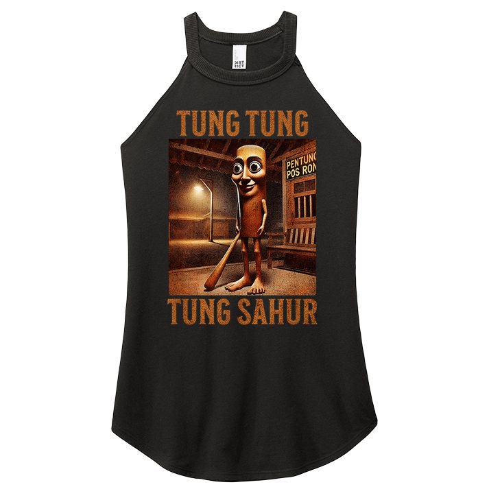 Tung Tung Tung Sahur Italian Brainrot Meme Women's Perfect Tri Rocker Tank