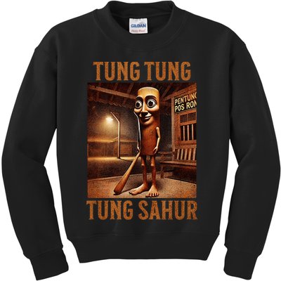Tung Tung Tung Sahur Italian Brainrot Meme Kids Sweatshirt