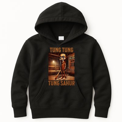 Tung Tung Tung Sahur Italian Brainrot Meme Kids Hoodie