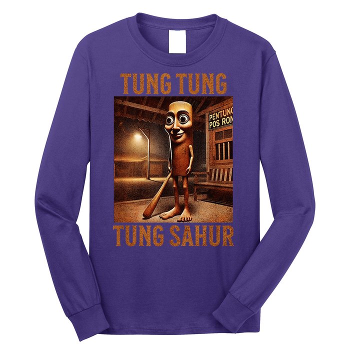 Tung Tung Tung Sahur Italian Brainrot Meme Long Sleeve Shirt