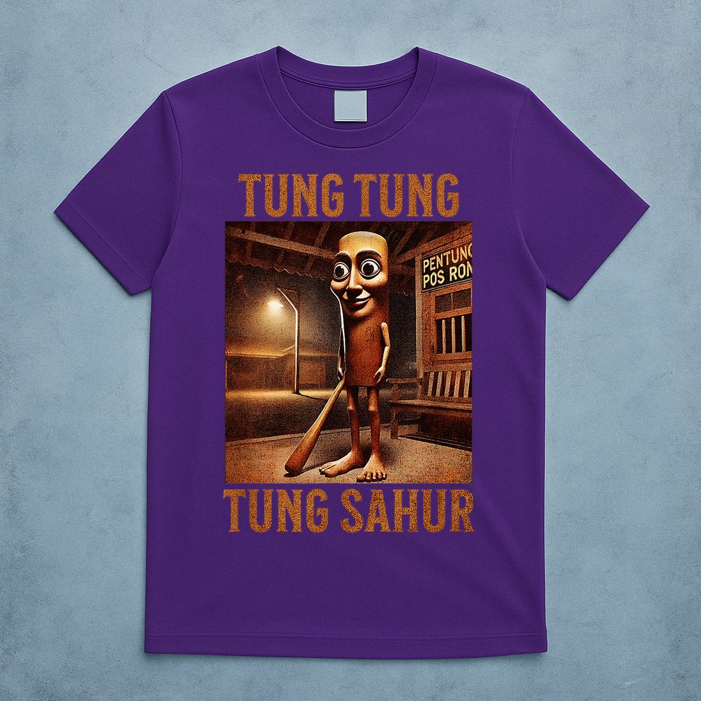 Tung Tung Tung Sahur Italian Brainrot Meme T-Shirt
