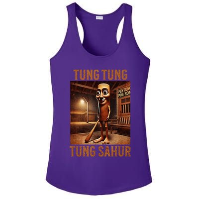 Tung Tung Tung Sahur Italian Brainrot Meme Ladies PosiCharge Competitor Racerback Tank