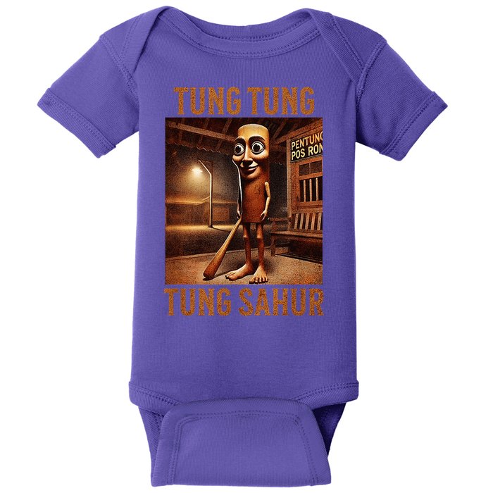 Tung Tung Tung Sahur Italian Brainrot Meme Baby Bodysuit