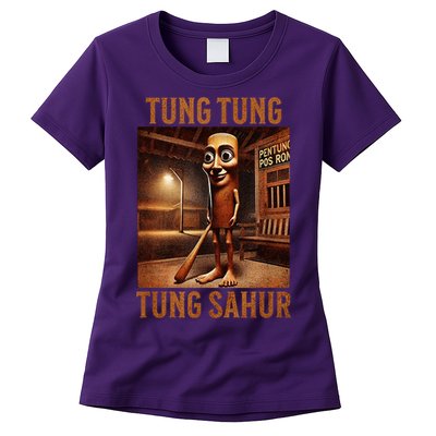 Tung Tung Tung Sahur Italian Brainrot Meme Womens T-Shirt