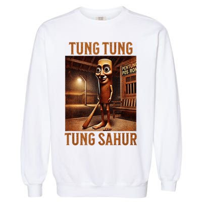 Tung Tung Tung Sahur Italian Brainrot Meme Garment-Dyed Sweatshirt