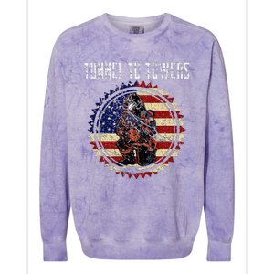 Tunnel To Towers America Flag Inserts Colorblast Crewneck Sweatshirt