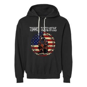 Tunnel To Towers America Flag Inserts Garment-Dyed Fleece Hoodie