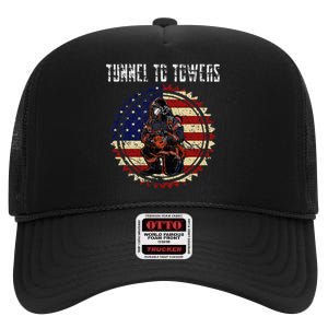 Tunnel To Towers America Flag Inserts High Crown Mesh Back Trucker Hat