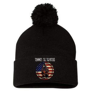 Tunnel To Towers America Flag Inserts Pom Pom 12in Knit Beanie