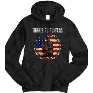 Tunnel To Towers America Flag Inserts Tie Dye Hoodie