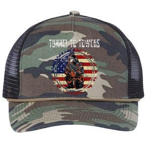 Tunnel To Towers America Flag Inserts Retro Rope Trucker Hat Cap