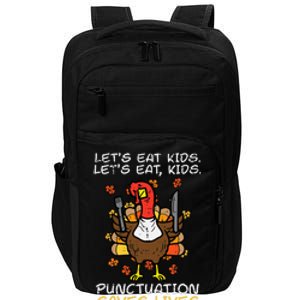 Thanksgiving Teacher Turkey Lets Eat Punctuation Impact Tech Backpack