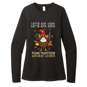 Thanksgiving Teacher Turkey Lets Eat Punctuation Womens CVC Long Sleeve Shirt