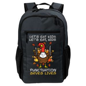 Thanksgiving Teacher Turkey Lets Eat Punctuation Daily Commute Backpack