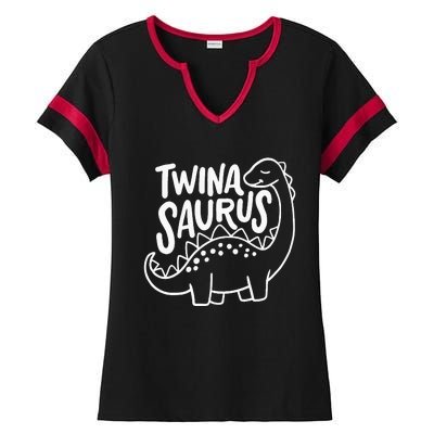 Twins Twin Twinasaurus Ladies Halftime Notch Neck Tee